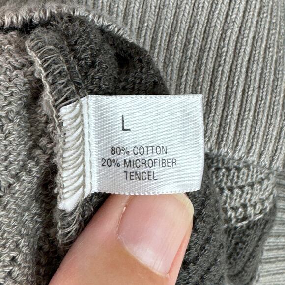 VTG St. Croix Knits Taupe/Black/Red Abstract Grandpa Crewneck Sweater Size Large - Picture 7 of 13